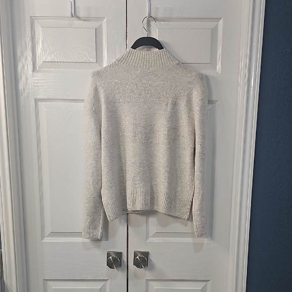 NWT Halogen Mock Neck Sequin Stripe Luxe Sweater XL - Picture 13 of 17